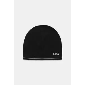 BOSS Green pălărie din amestec de lână culoarea negru, 50550255 imagine