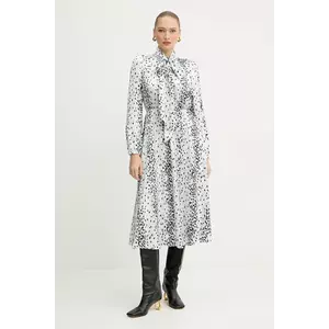 Karl Lagerfeld rochie culoarea bej, midi, evazați, A4W13038 imagine