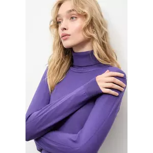 Answear Lab pulover de cașmir culoarea violet, light, cu guler imagine