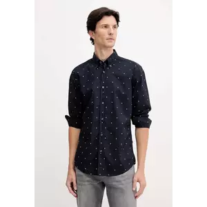 BOSS Orange cămașă din bumbac culoarea bleumarin, cu guler button-down, regular, 50548975 imagine