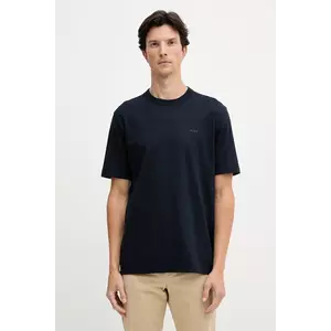 BOSS tricou din bumbac culoarea bleumarin, melanj, 50546404 imagine