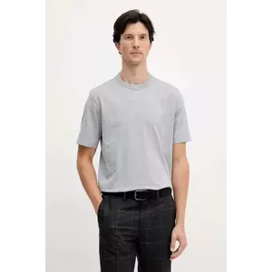 BOSS tricou din bumbac culoarea gri, melanj, 50546404 imagine