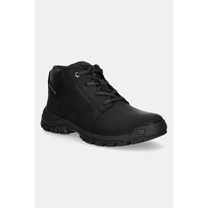 CAT Footwear bocanci de piele THRESHOLD CHUKKA barbati, culoarea negru, P725952 imagine