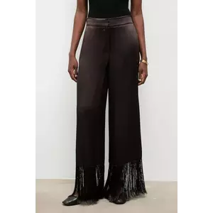 Answear.LAB pantaloni culoarea maro, lat, high waist imagine