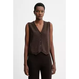 Sessun vestă de lână culoarea maro, light, 25109008 imagine