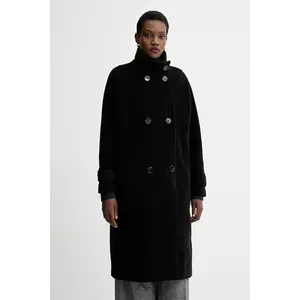 Sessun haină cu lână culoarea negru, 25112002 imagine