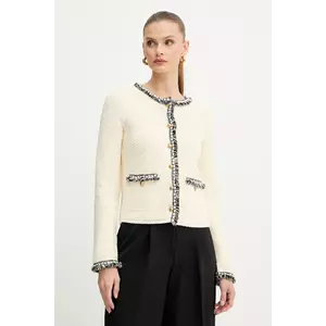 Luisa Spagnoli cardigan din amestec de lână culoarea bej, 100088 imagine