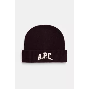 A.P.C. căciulă de lână bonnet axel culoarea violet, WVBDK.M25111 imagine