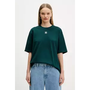 adidas Originals tricou din bumbac Essentials culoarea verde, JW5080 imagine