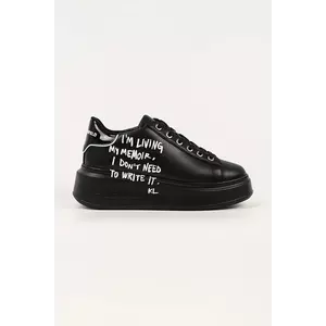Karl Lagerfeld sneakers din piele ANAKAPRI culoarea negru, KL63512 imagine