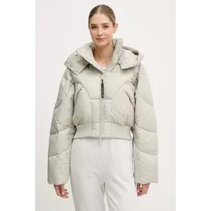 adidas by Stella McCartney geacă ASMC Crop culoarea bej, de iarnă, oversize, KA0645 imagine