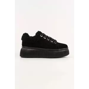 Karl Lagerfeld sneakers din piele KREEPER LO culoarea negru, KL42312 imagine