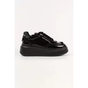 Karl Lagerfeld sneakers din piele ANAKAPRI U culoarea negru, KL63509 imagine