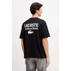 Lacoste tricou din bumbac culoarea negru, cu imprimeu, TH5950 imagine