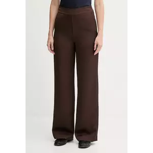 Joop! pantaloni culoarea maro, drept, high waist, 30048199 imagine