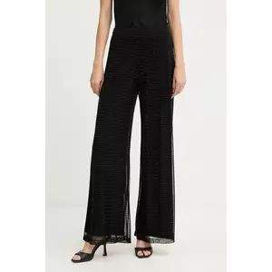 Marella pantaloni culoarea negru, lat, high waist, 2523786054200 imagine