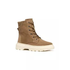 Geox cizme din piele întoarsă pentru copii KIDDARTAH culoarea maro, J56NDA.00022 imagine