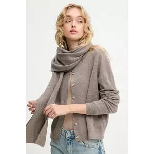 Answear.LAB cardigan din lana culoarea maro, light imagine