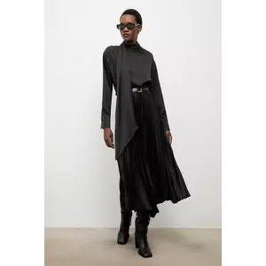 Answear.LAB rochie culoarea negru, maxi, evazati imagine