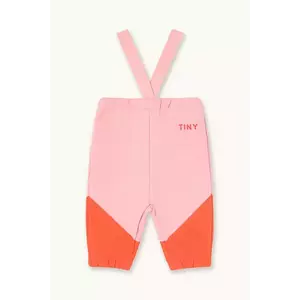 Tinycottons pantaloni de trening pentru bebeluși TINY COLOR BLOCK BABY SWEATPANT culoarea roz, AW25-278 imagine