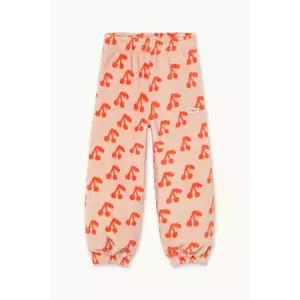Tinycottons pantaloni de trening CHERRIES POLAR SWEATPANT culoarea portocaliu, cu imprimeu, AW25-569 imagine