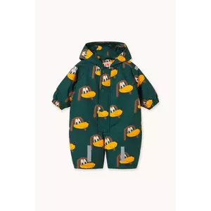 Tinycottons combinezon bebe DOGS SNOW ONE-PIECE culoarea turcoaz, AW25-039 imagine