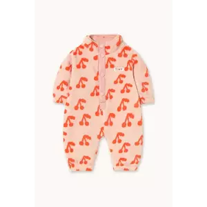 Tinycottons combinezon bebe CHERRIES POLAR ONE-PIECE culoarea portocaliu, AW25-570 imagine