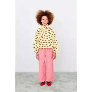 Tinycottons pantaloni copii TINY SOLID WOVEN PANT culoarea roz, uni, AW25-457 imagine