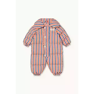 Tinycottons combinezon bebe STRIPES PADDED OVERALL culoarea portocaliu, AW25-148 imagine