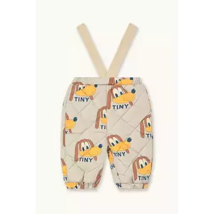 Tinycottons pantaloni bebe DOGS BABY PADDED SWEATPANT culoarea bej, cu imprimeu, AW25-166 imagine