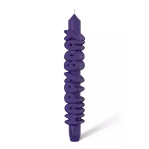 CandleHand lumânare decorativă Happy Birthday 23 cm culoarea violet imagine