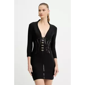 Elisabetta Franchi rochie culoarea negru, mini, mulata, AB79757E2 imagine