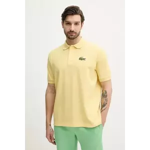Lacoste polo de bumbac culoarea galben, cu imprimeu, PH2751 imagine