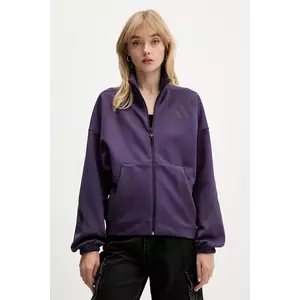adidas bluză adidas x Z.N.E culoarea violet, cu imprimeu, JW7780 imagine