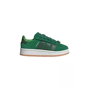 adidas Originals sneakers de piele întoarsă pentru copii CAMPUS0s culoarea verde, JS3788 imagine