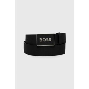 BOSS curea de piele barbati, culoarea negru imagine