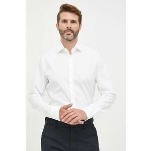 Michael Kors camasa barbati, culoarea alb, cu guler clasic, slim imagine