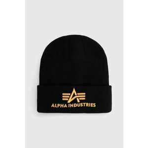 Alpha Industries căciulă 3D Beanie culoarea negru, din țesătură uni 168910.583 imagine