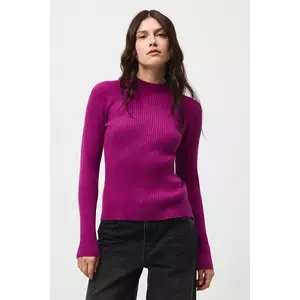 Medicine pulover culoarea violet, cu turtleneck imagine