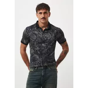 Medicine tricou polo culoarea negru, modelator imagine