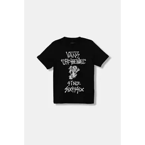 Vans tricou de bumbac pentru copii Let Loose SS culoarea negru, cu imprimeu, VN000PXXBLK1 imagine