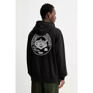 Vans bluză culoarea negru, cu glugă, cu imprimeu, VN000PA9BLK1 imagine