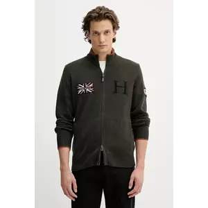 Hackett London cardigan din lână culoarea verde, HM7000052 imagine