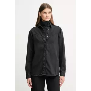 Pepe Jeans cămașă culoarea negru, cu guler clasic, regular, PL3051236 imagine