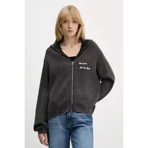 Vans cardigan din bumbac culoarea gri, VN000Q2ABLK1 imagine