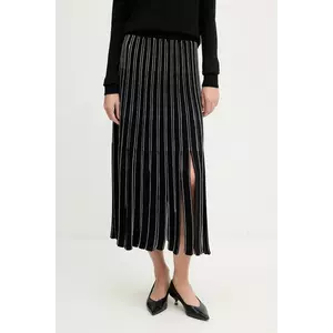 BOSS fustă culoarea negru, midi, evazati, 50553135 imagine