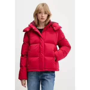 Tommy Jeans geacă de puf culoarea rosu, de iarna, DW0DW21623 imagine