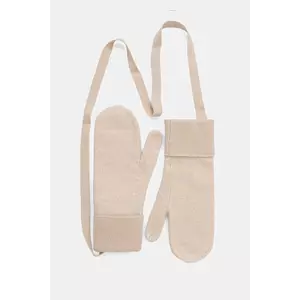 Marella mănuși de lână culoarea bej, 2523566027200 imagine