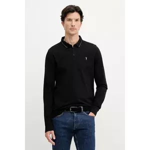 Trussardi longsleeve din bumbac culoarea negru, uni, G5028000055N imagine
