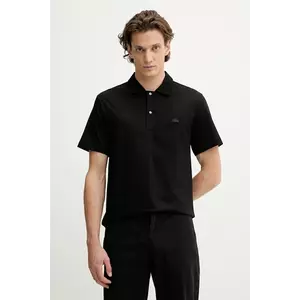 Lacoste polo de bumbac culoarea negru, uni, DH5928 imagine